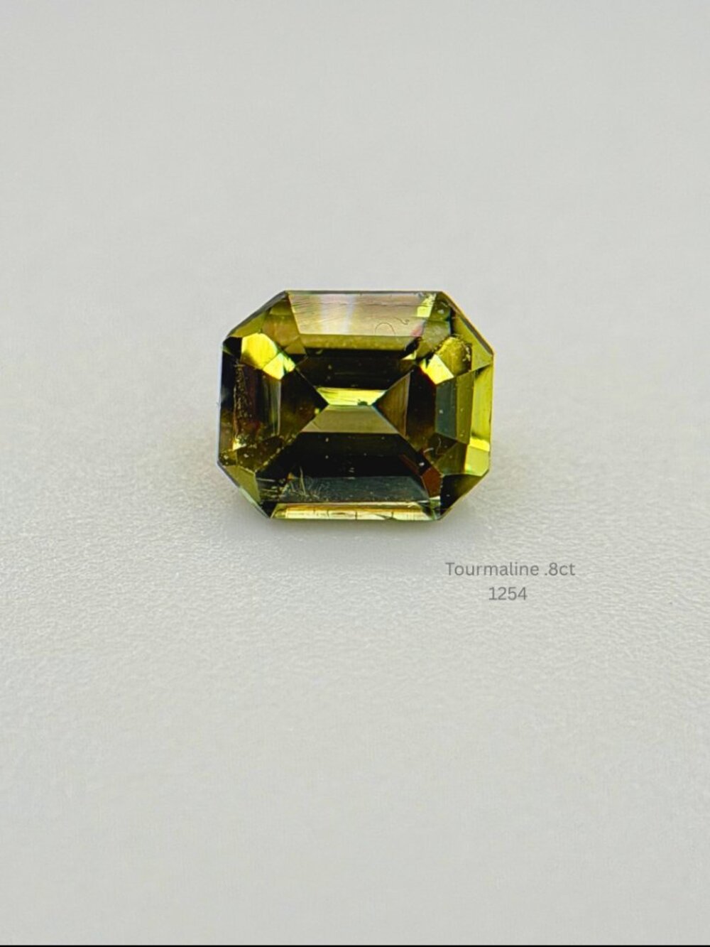 Natural Green Tourmaline 0.80 CT Emerald Cut Loose Gemstone Eye Clean